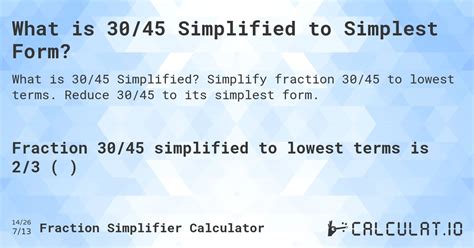 45/30 in simplest form|45 divided by 30.